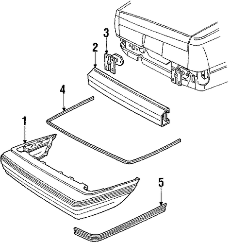 Topaz BUMPER & COMPONENTS - REAR 2