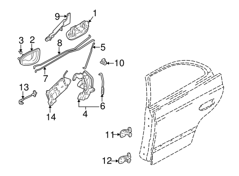 ELECTRICAL/REAR DOOR for 2005 Hyundai Accent #3