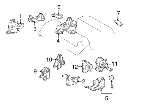 ENGINE/ENGINE & TRANS MOUNTING for 2011 Toyota RAV4 #1