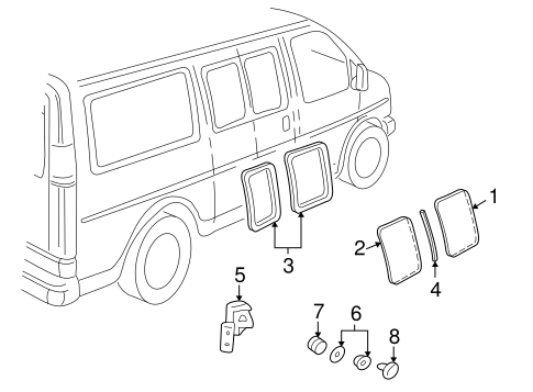 Savana 3500 GLASS - SIDE DOOR