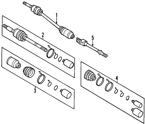 Front Drive Axle/Axle Shafts & Joints for 2008 Hyundai Entourage #1