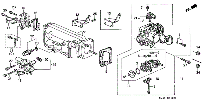 ENGINE/THROTTLE BODY for 1995 Honda ACCORD SEDAN #1