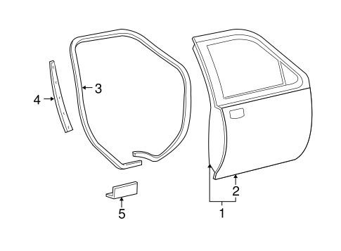 Body/Door & Components for 2001 Ford Explorer Sport Trac #2