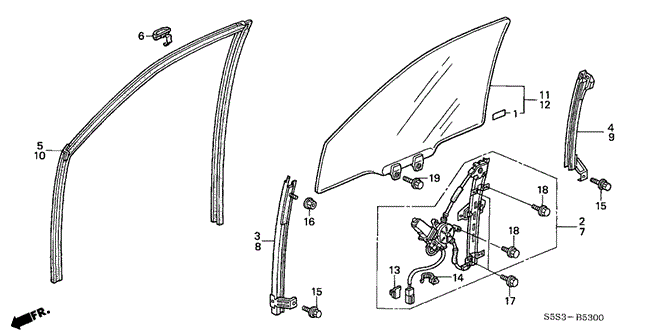 Body/Air Conditioning/Door Windows for 2003 Honda CIVIC HATCHBACK #1