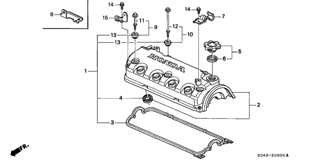 ENGINE/CYLINDER HEAD COVER for 1996 Honda CIVIC SEDAN #1