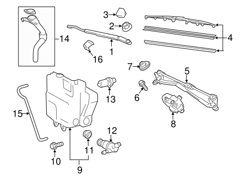 BODY/WIPER & WASHER COMPONENTS for 2015 Scion iQ #1