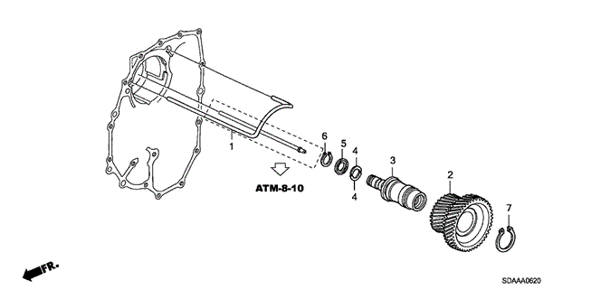 Transmission - Automatic/AT Idle Shaft (L4) for 2007 Honda ACCORD SEDAN #1