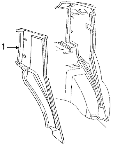 LeBaron INTERIOR TRIM - REAR BODY