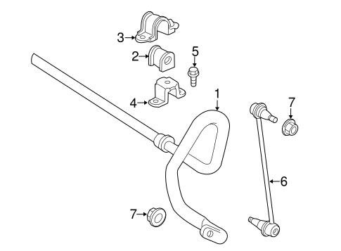Rear Suspension/Stabilizer Bar & Components for 2016 Toyota Highlander #1