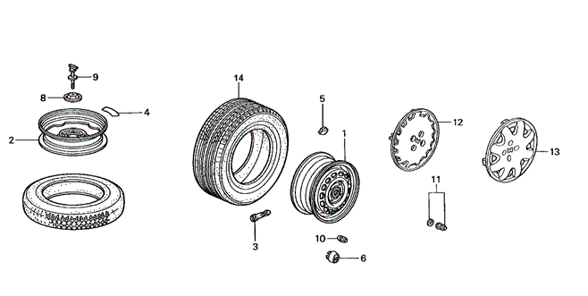 CHASSIS/WHEEL DISK for 2000 Honda CIVIC HATCHBACK #1