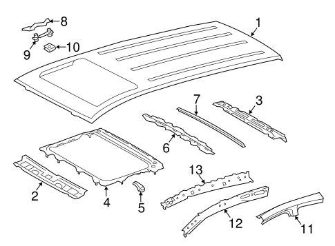BODY/ROOF & COMPONENTS for 2013 Toyota RAV4 #2