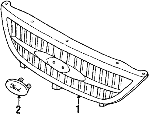 Grille & Components for 2000 Ford Windstar #0