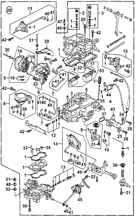 ENGINE/CARBURETOR (3) for 1981 Honda ACCORD HATCHBACK #1
