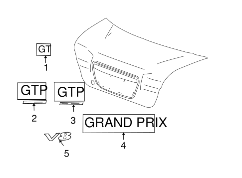 Grand Prix EXTERIOR TRIM - TRUNK