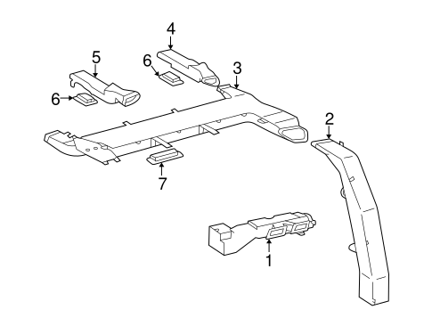 BODY/HEATER DUCTS for 2003 Toyota Land Cruiser #1