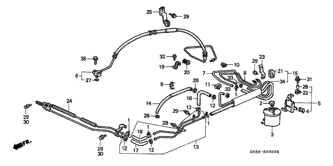 CHASSIS/P.S. HOSES - PIPES for 1989 Honda CIVIC HATCHBACK #1