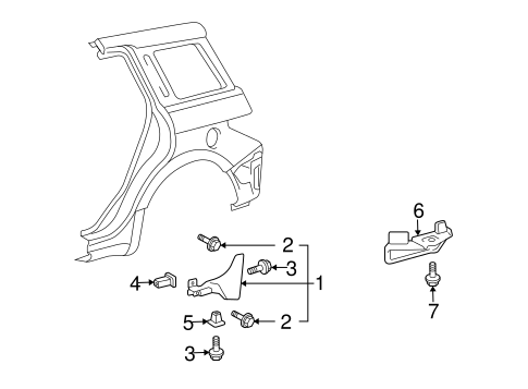 BODY/EXTERIOR TRIM - QUARTER PANEL for 2005 Scion xA #1