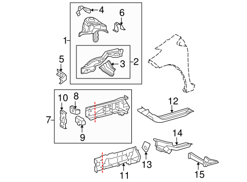 BODY/STRUCTURAL COMPONENTS & RAILS for 2007 Toyota Yaris #1