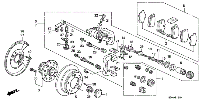 Chassis/Rear Brake (Disk) for 2007 Honda ACCORD COUPE #1