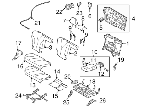 BODY/REAR SEAT COMPONENTS for 2010 Toyota Venza #1