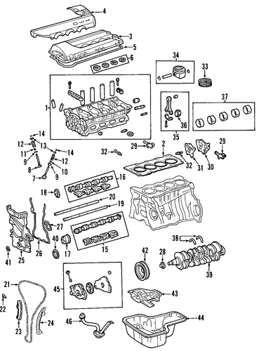 ENGINE/ENGINE for 2005 Toyota Corolla #1