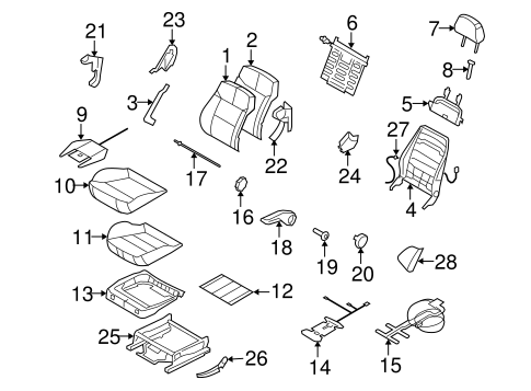 Astra PASSENGER SEAT COMPONENTS