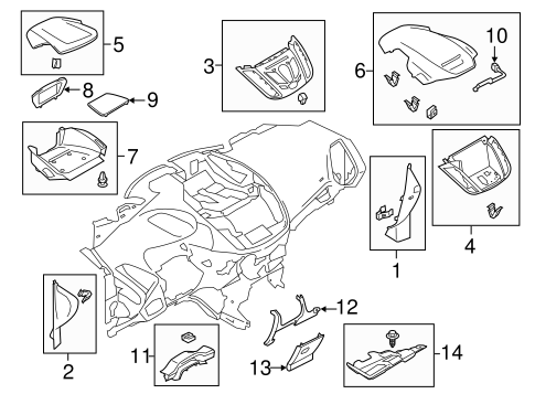Body/Instrument Panel Components for 2013 Ford Escape #1