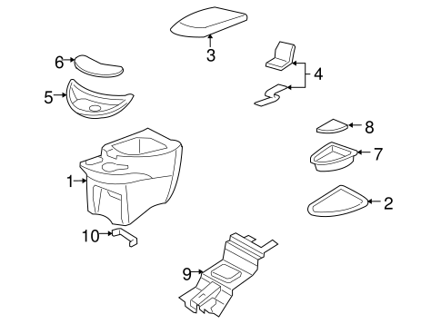Rear Console for 2002 Ford F-150 #0