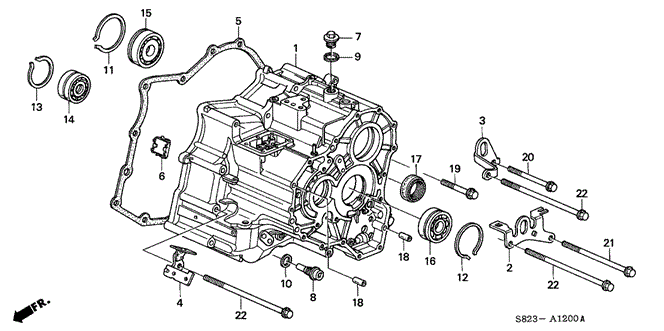 TRANSMISSION - AUTOMATIC/AT TRANSMISSION HOUSING (V6) for 1998 Honda ACCORD COUPE #1