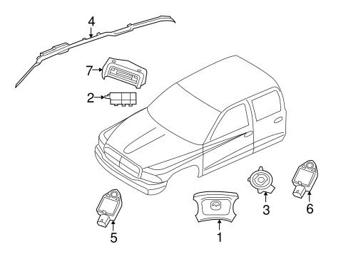 Dakota AIR BAG COMPONENTS