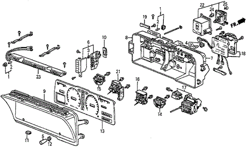 Meter Components (DX) for 1984 Honda Prelude #0
