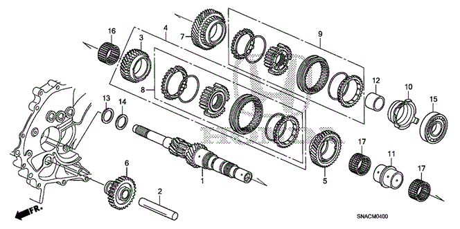 TRANSMISSION - MANUAL/MT MAINSHAFT (1.8L) for 2010 Honda CIVIC SEDAN #1