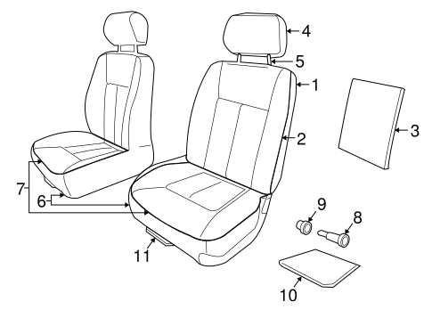 Dakota FRONT SEAT COMPONENTS 2