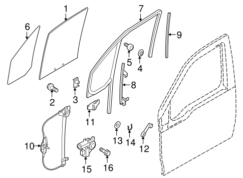 Body/Front Door for 2013 Ford Transit Connect #1