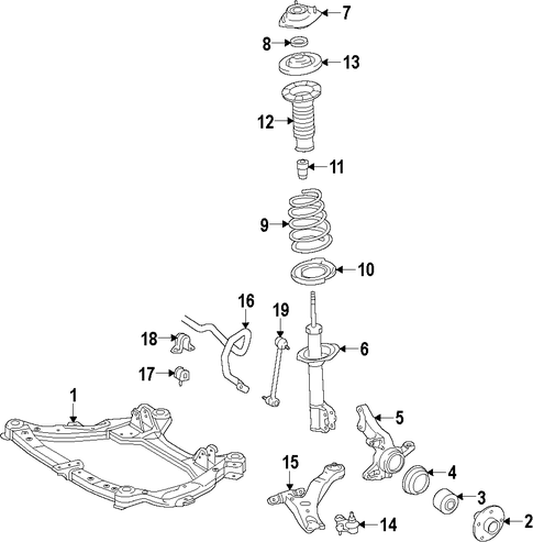 FRONT SUSPENSION/SUSPENSION COMPONENTS for 2014 Toyota Camry #2