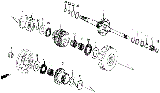 TRANSMISSION - AUTOMATIC/3AT MAINSHAFT for 1985 Honda CIVIC 5-DOOR #1