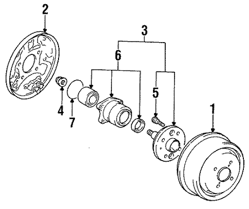 BRAKES/REAR BRAKES for 1996 Toyota Camry #1