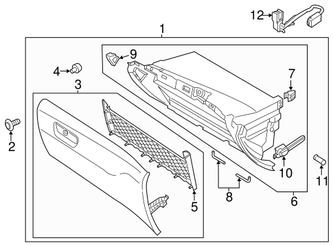 Glove Box for 2016 Ford Fusion #0