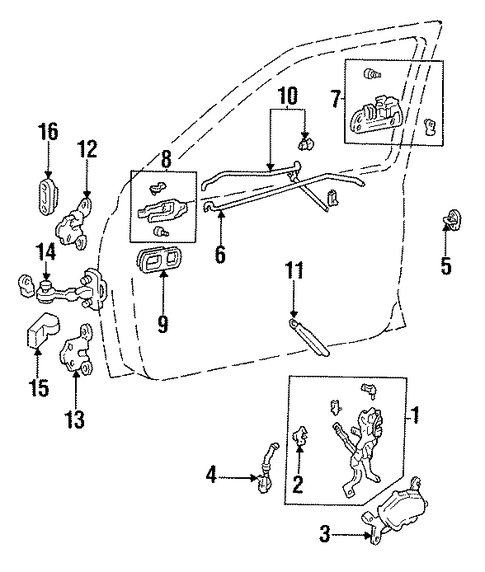 ELECTRICAL/FRONT DOOR for 1998 Toyota T100 #1