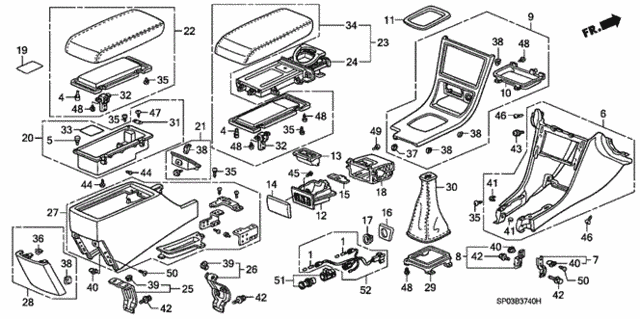 Console for 1993 Acura Legend #0