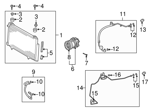 HVAC/CONDENSER, COMPRESSOR & LINES for 2006 Scion xB #2