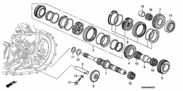 MT Mainshaft (6MT) (KA) for 2006 Acura RSX #0