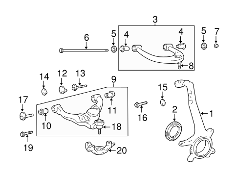 FRONT SUSPENSION/SUSPENSION COMPONENTS for 2007 Toyota 4Runner #1