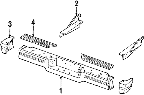 Comanche BUMPER ASSEMBLY - REAR