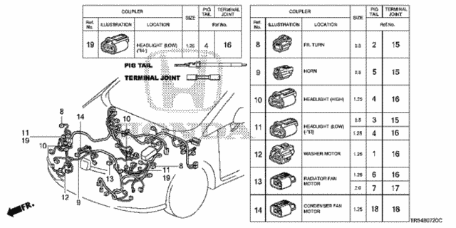 Electrical Connectors (FR.) for 2012 Honda Civic #0