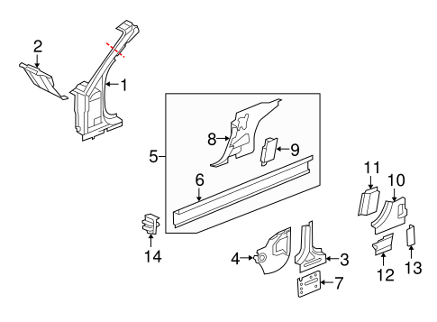 XKR HINGE PILLAR