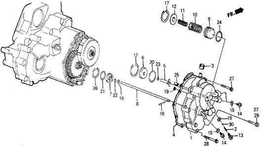 TRANSMISSION - AUTOMATIC/4AT RIGHT SIDE COVER for 1986 Honda CIVIC 5-DOOR #1