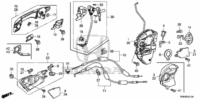 Front Door Locks - Outer Handle for 2011 Honda Accord Crosstour #0