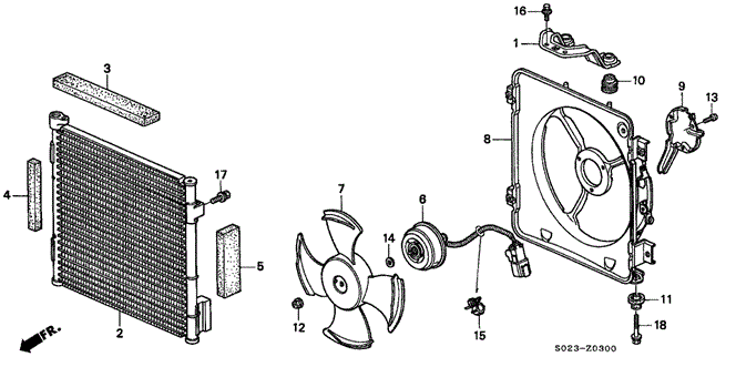 BODY / AIR CONDITIONING/A/C CONDENSER for 2000 Honda CIVIC COUPE #1