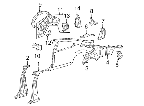 BODY/INNER STRUCTURE for 2006 Scion tC #1